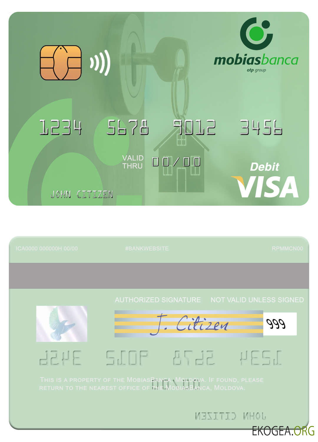 Carte de débit visa Moldavie MobiasBanca